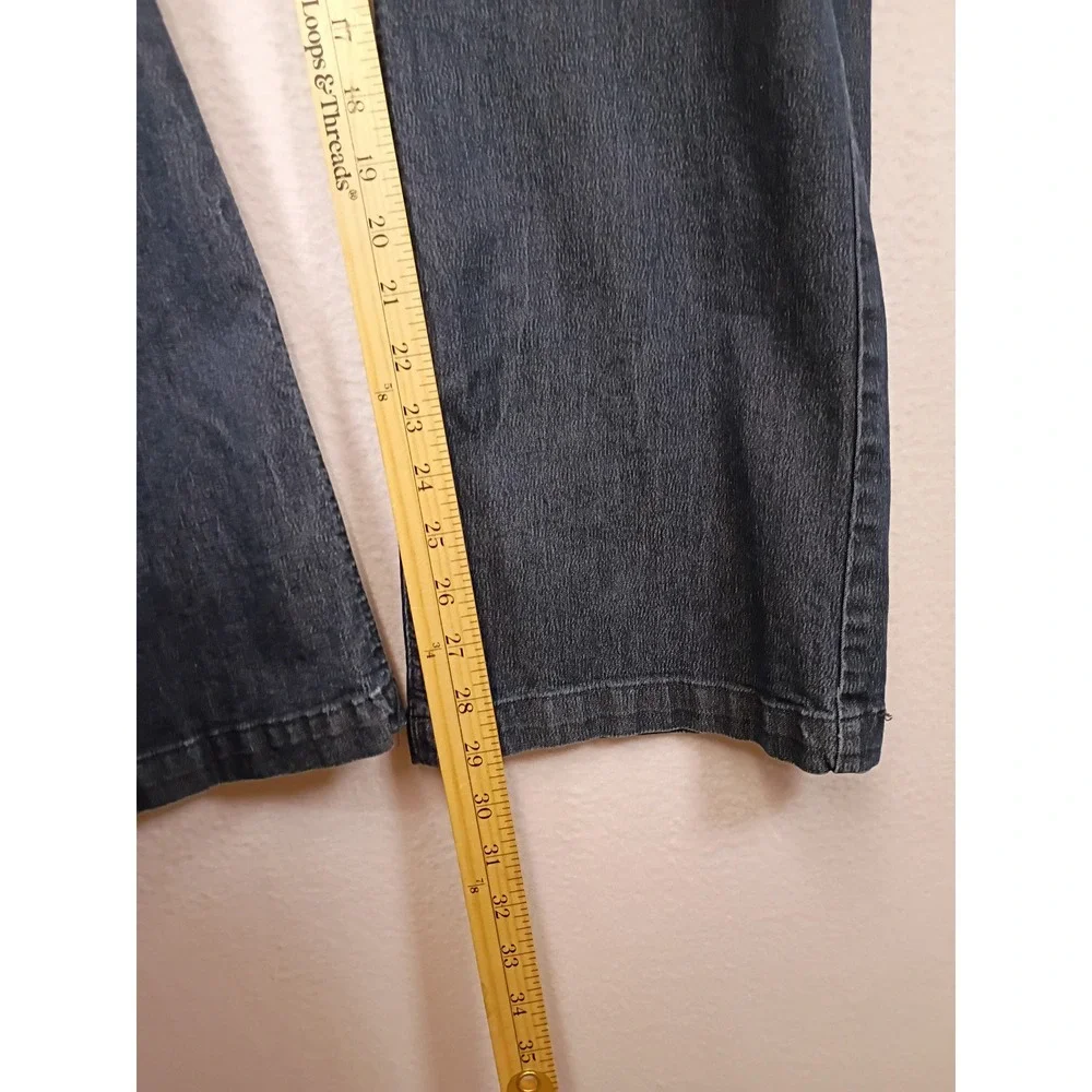 Classic Riders by Lee Womens 18 M Dark Wash Indigo Stretch Straight Leg Pants